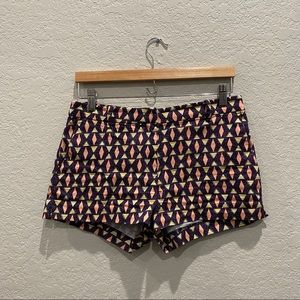 H&M pastel pattern on deep blue dress casual short